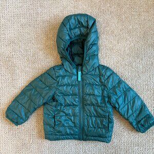 Dark Green Primary Puffer Jacker